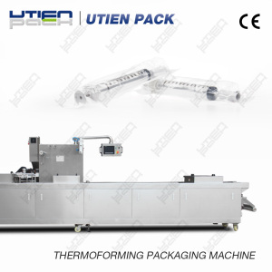 Automatic Medical Devices Thermoforming Plastic Film Packing Machine for Syringe